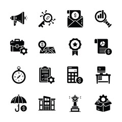Get this amazing icons set of business and finance in modern style
