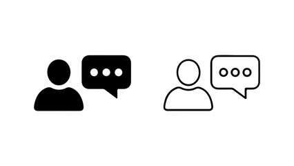 Person with speech bubble with transparent background