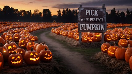 halloween background with pumpkins