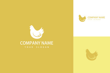 Elegant Chicken Logo Design for Poultry or Farm Business.
