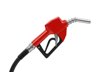 Refueling innovation: Red fuel nozzle for automotive industry concepts, showcasing energy solutions and transportation technology advancements, clean power