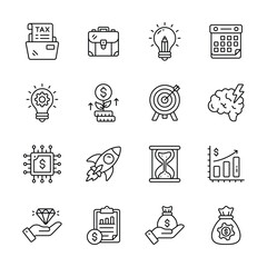 Take your hands on this amazing icons set of entrepreneurship
