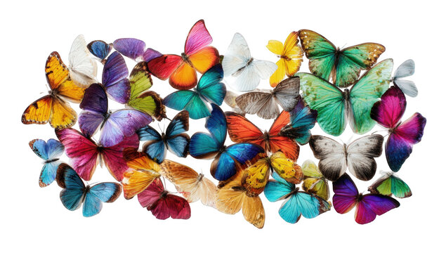Vibrant butterflies in a cluster (1)
