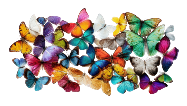 Vibrant butterflies in a cluster (1)