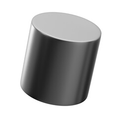 Realistic Rendered Simple Cylinder Geometric Shape 3D Render Object