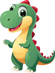 Fototapeta premium cartoon dinosaur on white background