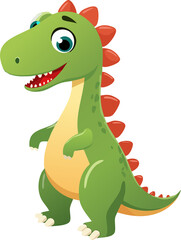 Fototapeta premium cartoon dinosaur on white background
