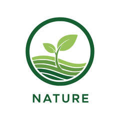 Nature logo design template. vector illustration 