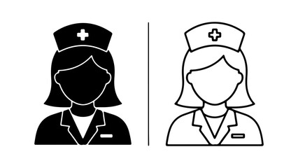 Nurse icons with transparent background