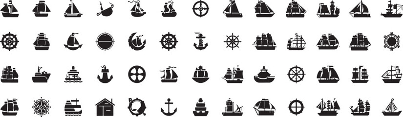 sea icons, nautical vector, ship anchor, ocean waves, sailor design, marine travel, boat logo, sea adventure, water icon, travel art