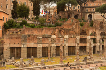 Fototapeta premium view of the roman forum in rome