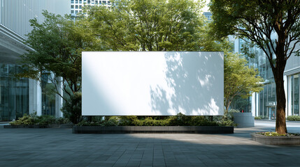 arge City Billboard in Modern Office District