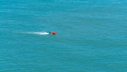 kite surfing in the sea