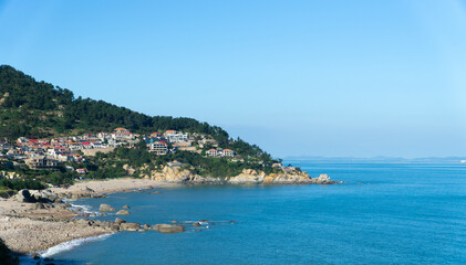 view of the sea and mountains