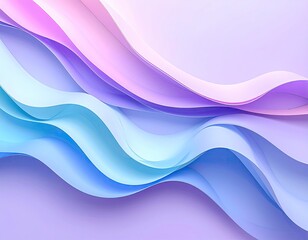 Flowing, layered waves of soft blue, purple, and pink hues