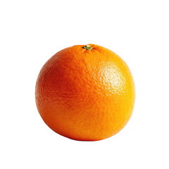 A single, ripe orange, vibrant and glossy, sits against a black background, showing slight textural details in its peel