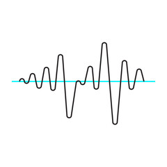 Sound wave visualization an abstract representation of audio frequencies and amplitudes on a graph