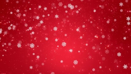 Vibrant red holiday background featuring sparkling glitter bokeh lights creating magical festive for Christmas, New Year, celebratory designs cheer joy merry Christmas, snowflakes background 2026 - Powered by Adobe