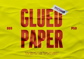 Glued White Paper Textures