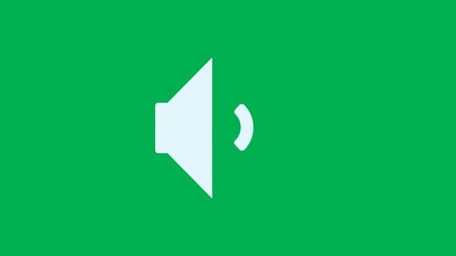 Sound Control Icon Animation (On/Off, Mute) for Video Overlay (Green Screen)
