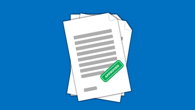 Document Review Process: Animation of Approving and Rejecting Paperwork