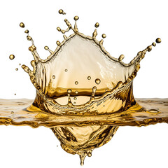 Golden Liquid Splash Crown