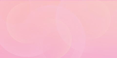 Minimalist banner background, pastel colorful, pink and yellow gradations. Circle effect style geometric, abstract background. Eps 10.