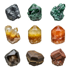 Collection of Nine Assorted Gemstones and Crystals