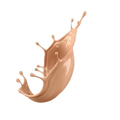 Liquid Foundation Splash on Black Background