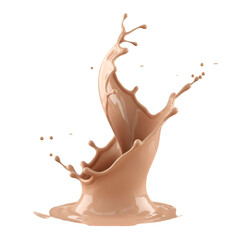 Creamy Liquid Splash on Black Background
