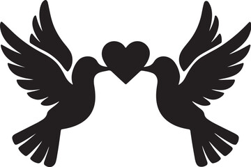 Obraz premium doves_with_heart_vector.eps