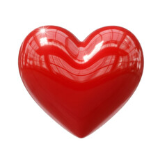 Shiny Red Heart on Black Background