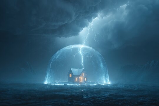 House protected from storm