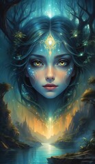 Fantasy Portrait - mystische Frau