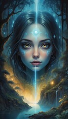 Fantasy Portrait - mystische Frau