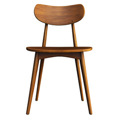 Modern wooden chair with a minimalist design, placed in a bright interior setting with decor