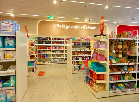 Poznan, Poland - 1 October 2025: Rossmann store in a shopping mall.