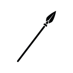 Naklejka premium Simple Hunting Spear Solid Glyph Vector Icon