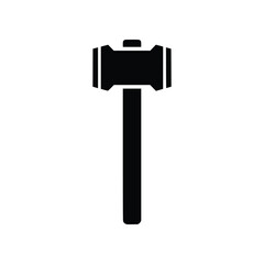 Two-Sided Sledgehammer Tool Solid Glyph Vector Icon
