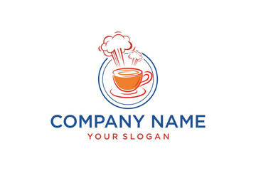 Coffee cup logo - vector illustration, emblem design