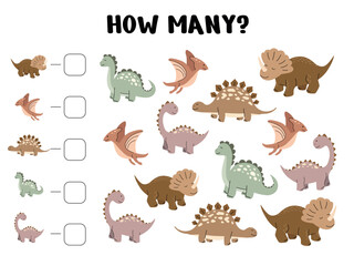 Fun Counting Game with Cute Dinosaurs
