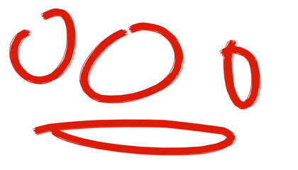 Abstract Red Brushstroke Face &ndash; Minimal Art PNG Isolated on White Background