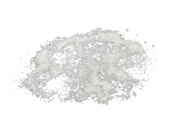 Ordinary table salt with large crystals lies on a PNG background.