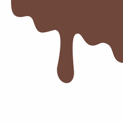 chocolate drip vector, choco melted, hot cocoa flow, sweet dessert vector, milk drop illustration, brown liquid wave, melting chocolate cartoon,