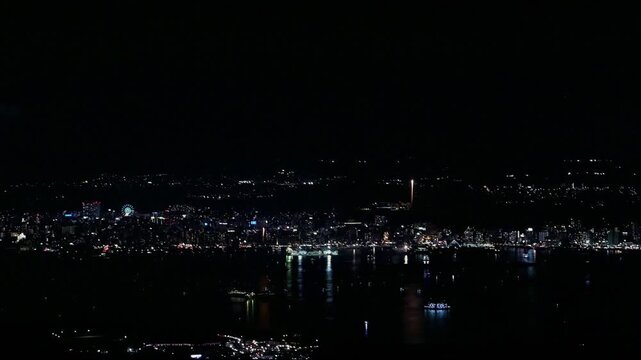 かごしま錦江湾サマーナイト大花火大会「2尺玉2発同時打ち上げ」