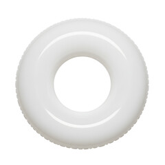 Bright white inflatable ring ready for summer fun and pool relaxation, perfect for safe aquatic enjoyment.