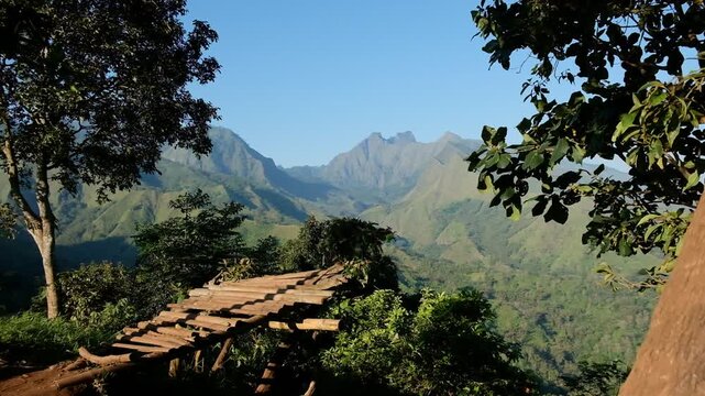 view of the mountains