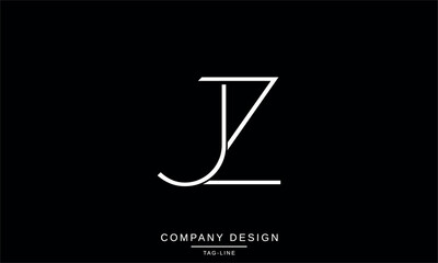 JZ, ZJ, J, Z Abstract Letters Logo Monogram Design Font Icon Vector