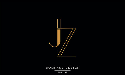 JZ, ZJ, J, Z Abstract Letters Logo Monogram Design Font Icon Vector