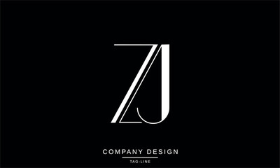 ZJ, JZ, Z, J Abstract Letters Logo Monogram Design Font Icon Vector Initials